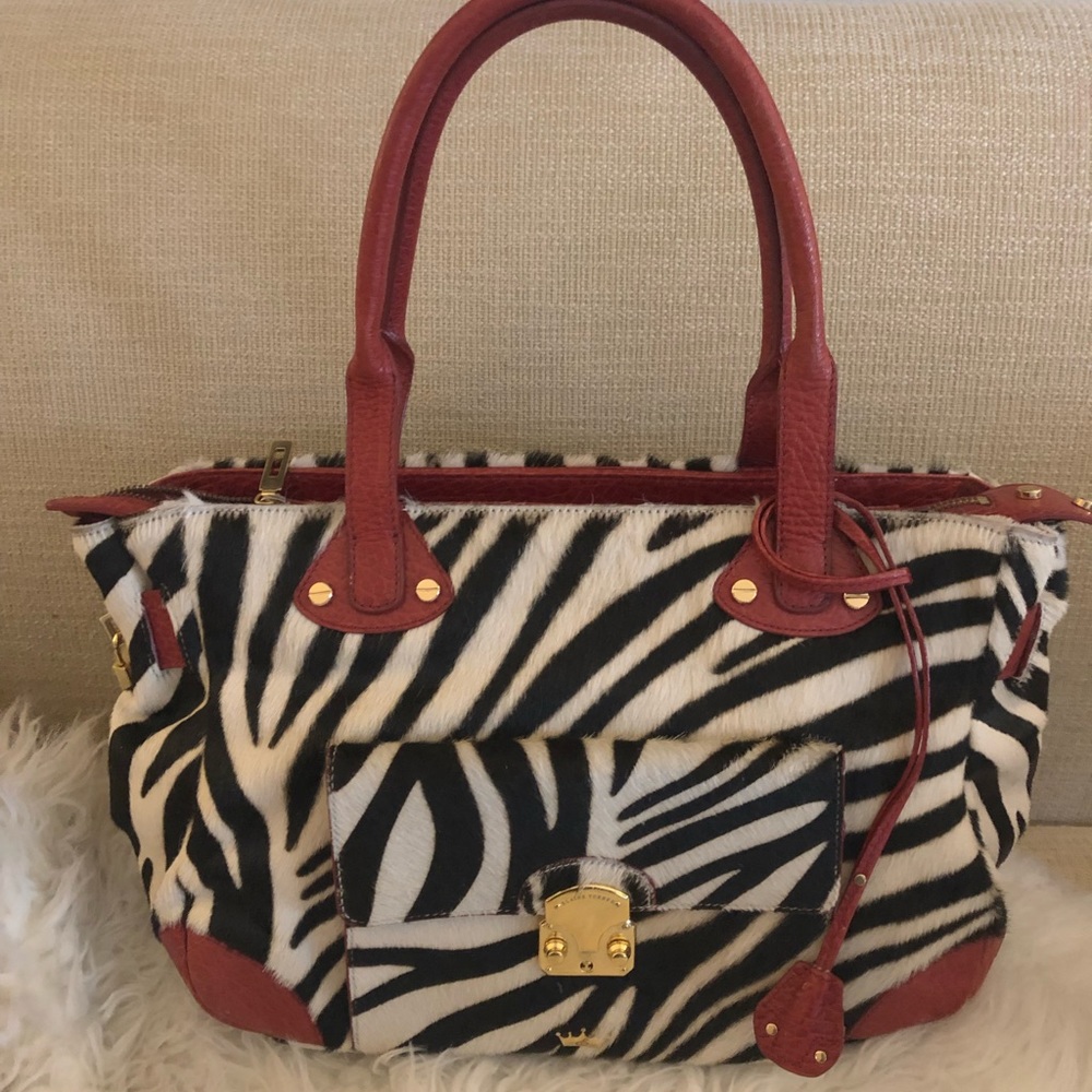 Elaine Turner Zebra Hide Bag